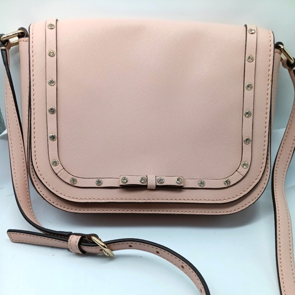 EUC Kate Spade Blush Pink Jeweled Crossbody Bag
